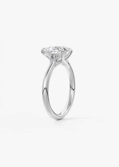 Oval Solitaire With Raised Basket Gallery Lab Grown Diamond Engagement Ring
