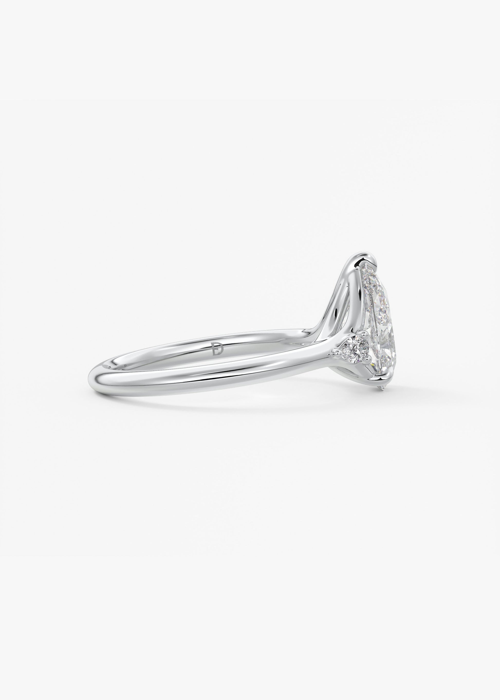 Oval Solitaire With Raised Basket Gallery Lab Grown Diamond Engagement Ring