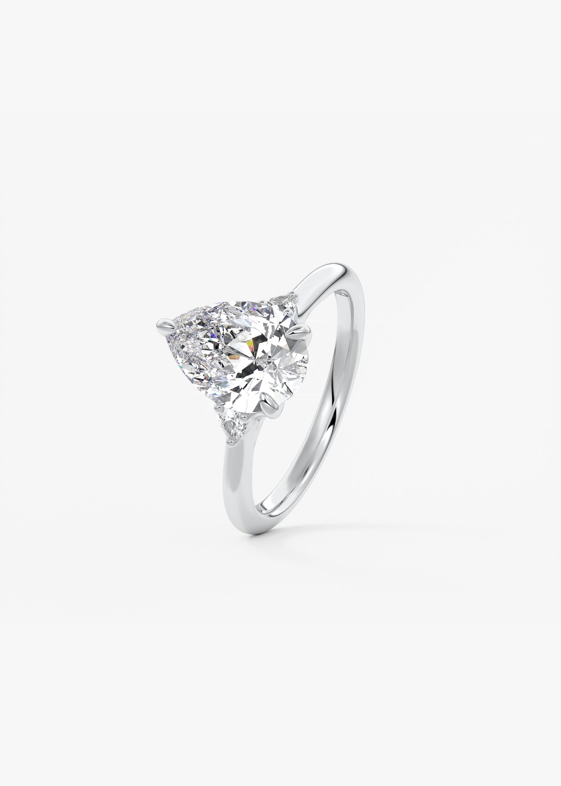 Oval Solitaire With Raised Basket Gallery Lab Grown Diamond Engagement Ring