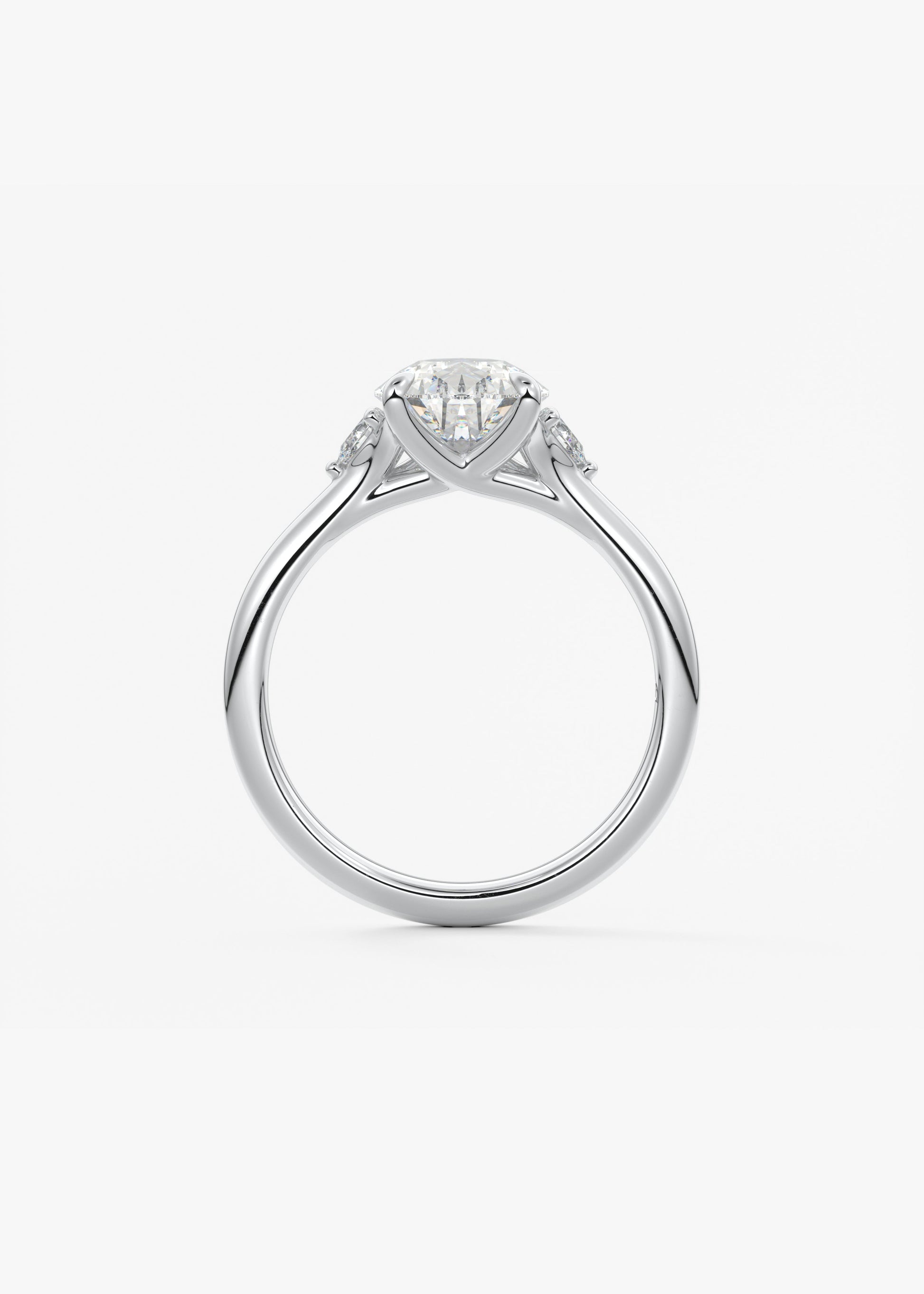 Oval Solitaire With Raised Basket Gallery Lab Grown Diamond Engagement Ring