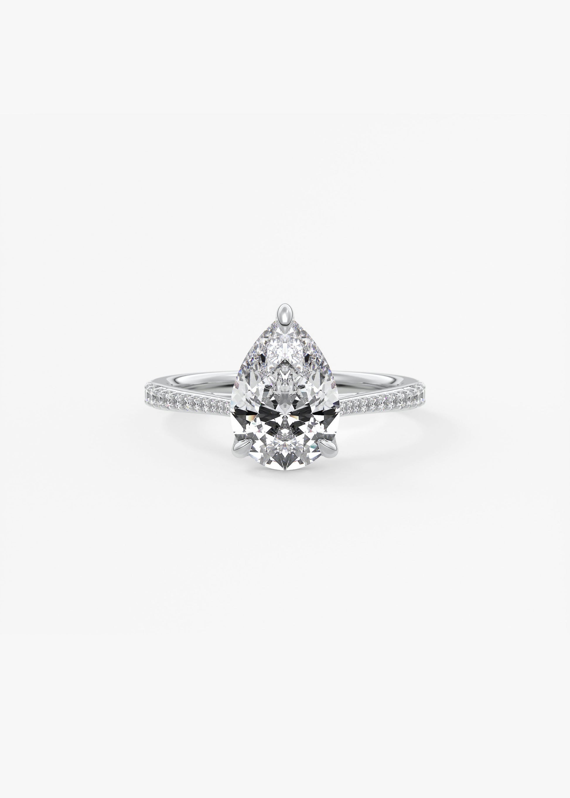 Oval Solitaire With Raised Basket Gallery Lab Grown Diamond Engagement Ring