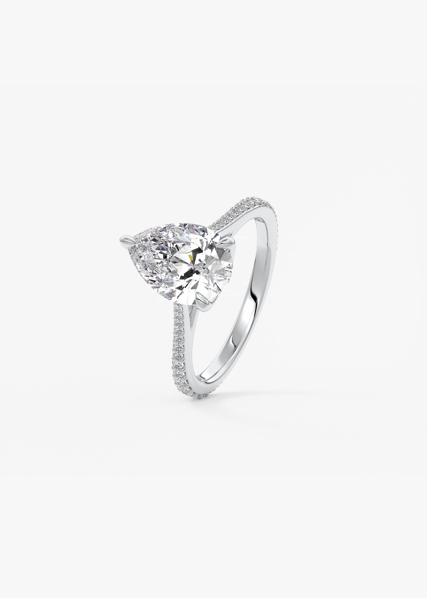 Oval Solitaire With Raised Basket Gallery Lab Grown Diamond Engagement Ring
