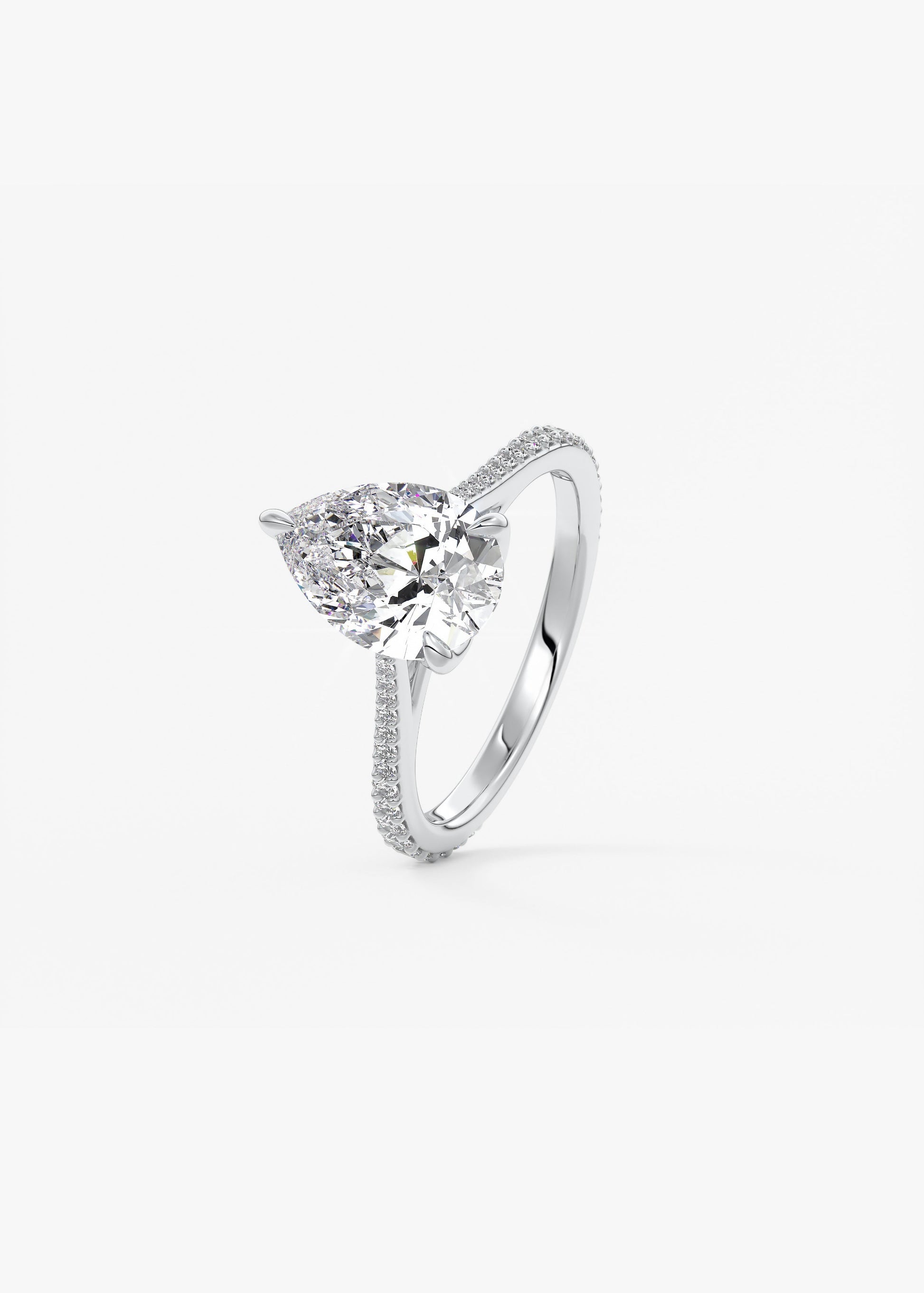 Oval Solitaire With Raised Basket Gallery Lab Grown Diamond Engagement Ring