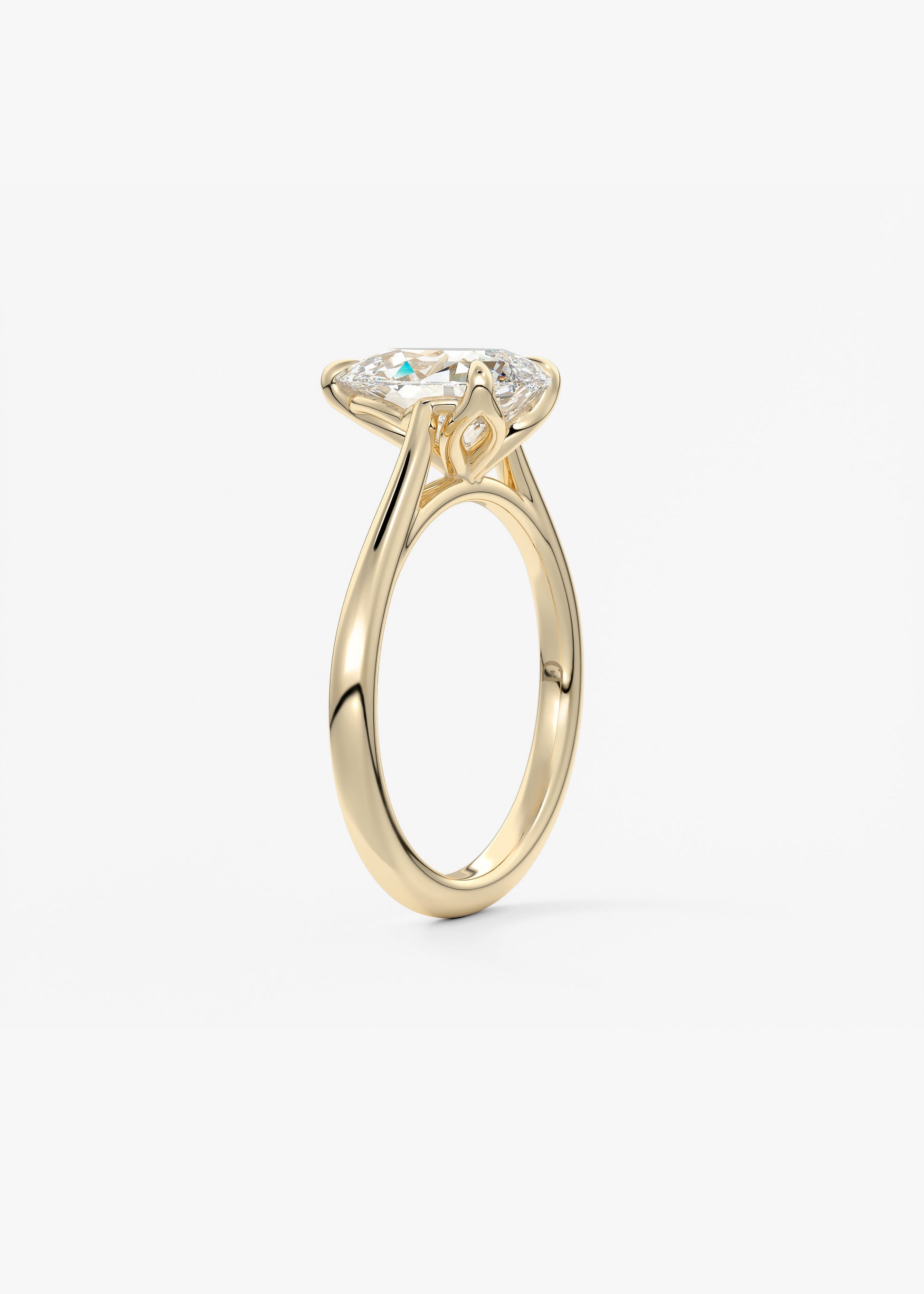Oval Solitaire With Raised Basket Gallery Lab Grown Diamond Engagement Ring