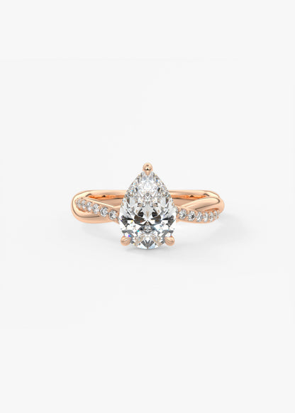 Oval Solitaire With Raised Basket Gallery Lab Grown Diamond Engagement Ring