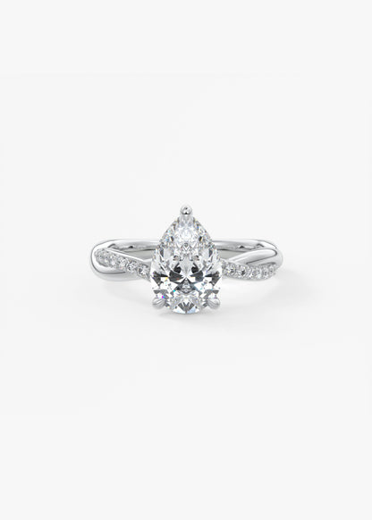 Oval Solitaire With Raised Basket Gallery Lab Grown Diamond Engagement Ring
