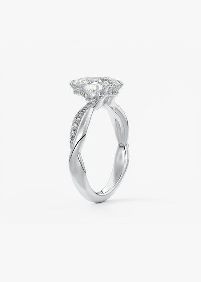 Oval Solitaire With Raised Basket Gallery Lab Grown Diamond Engagement Ring