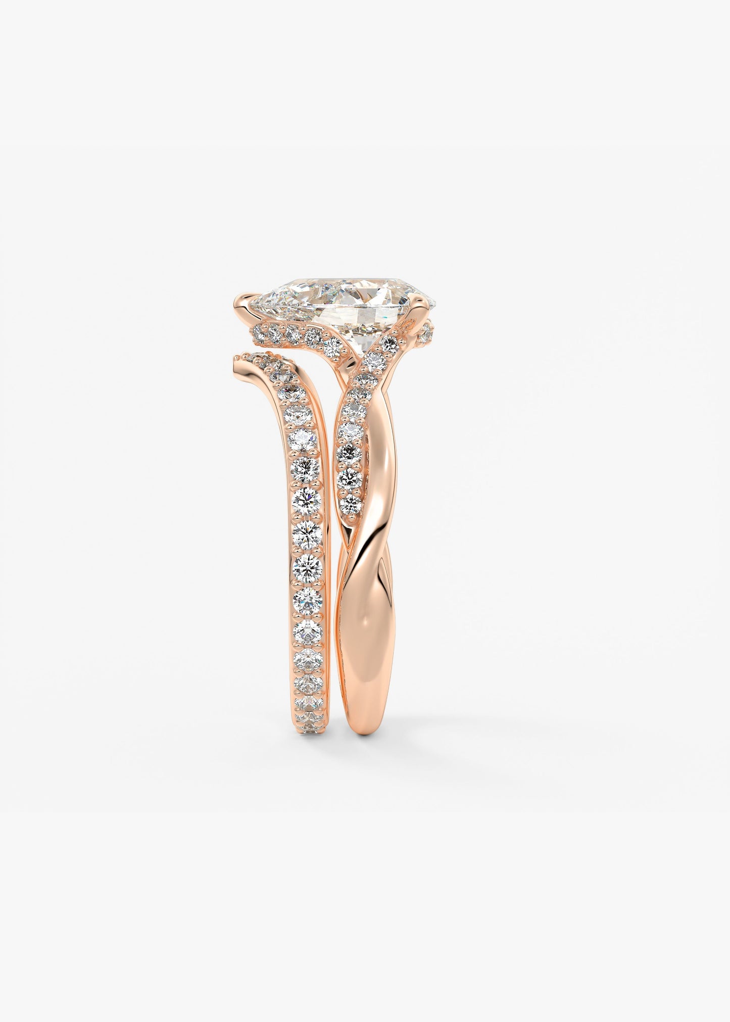 Oval Solitaire With Raised Basket Gallery Lab Grown Diamond Engagement Ring