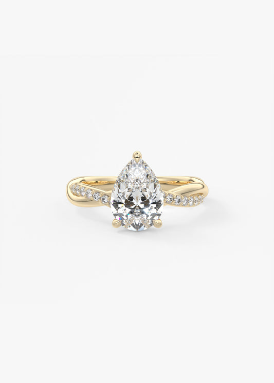 Oval Solitaire With Raised Basket Gallery Lab Grown Diamond Engagement Ring