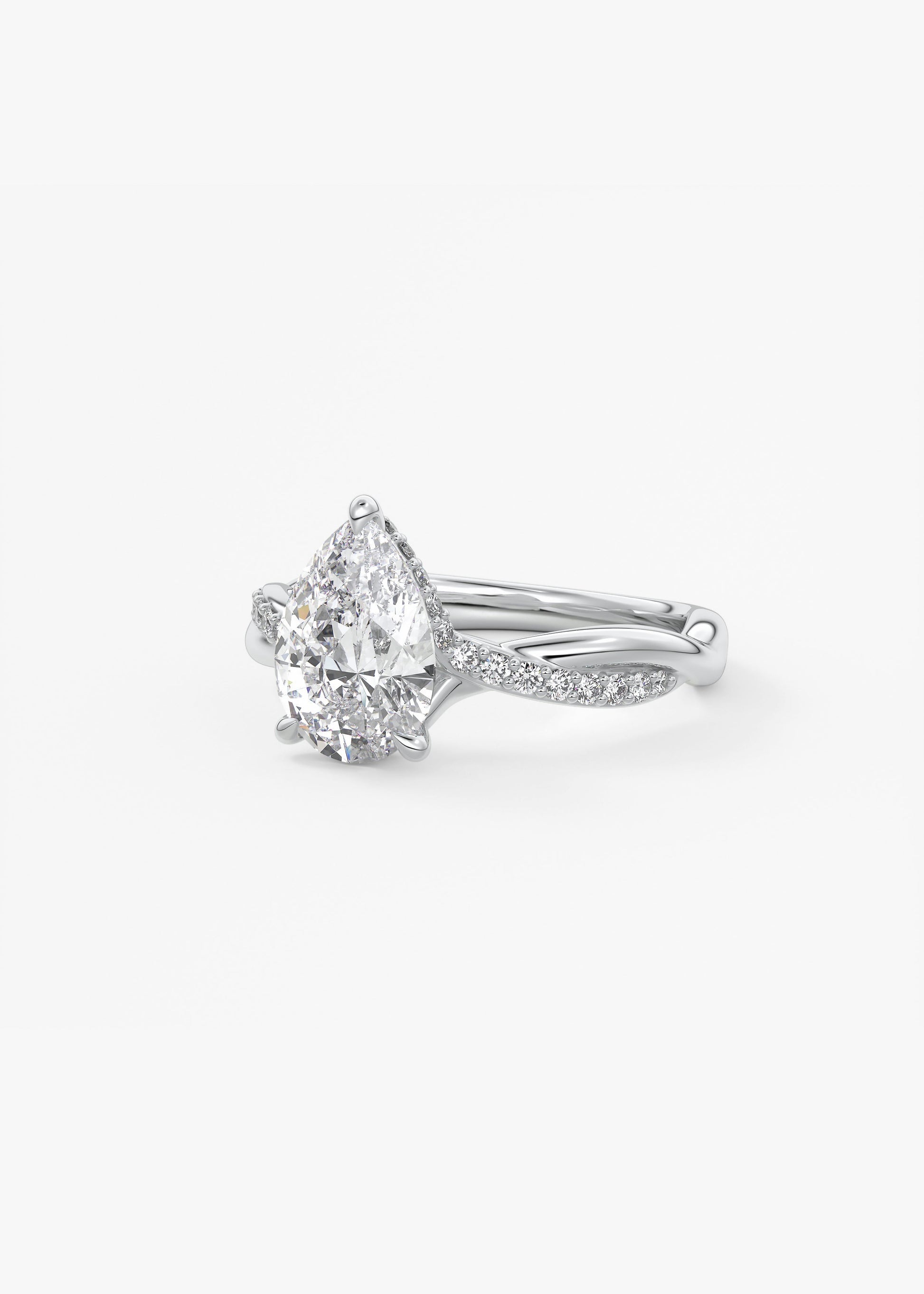 Oval Solitaire With Raised Basket Gallery Lab Grown Diamond Engagement Ring