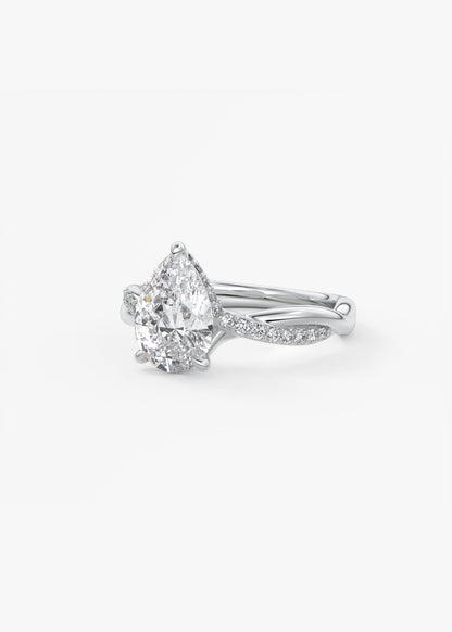 Oval Solitaire With Raised Basket Gallery Lab Grown Diamond Engagement Ring