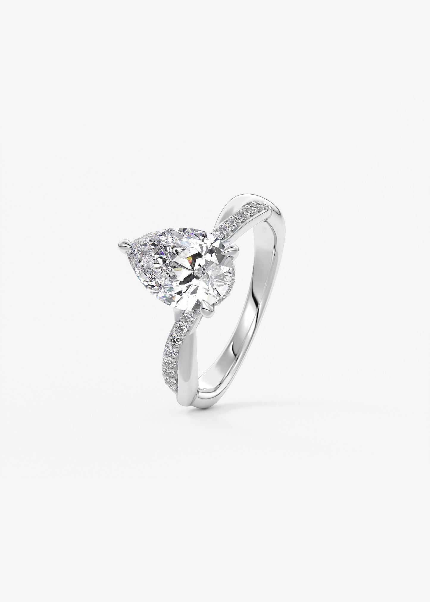 Oval Solitaire With Raised Basket Gallery Lab Grown Diamond Engagement Ring