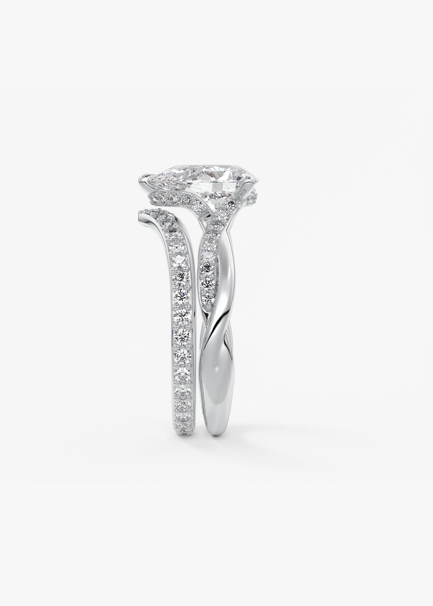 Oval Solitaire With Raised Basket Gallery Lab Grown Diamond Engagement Ring