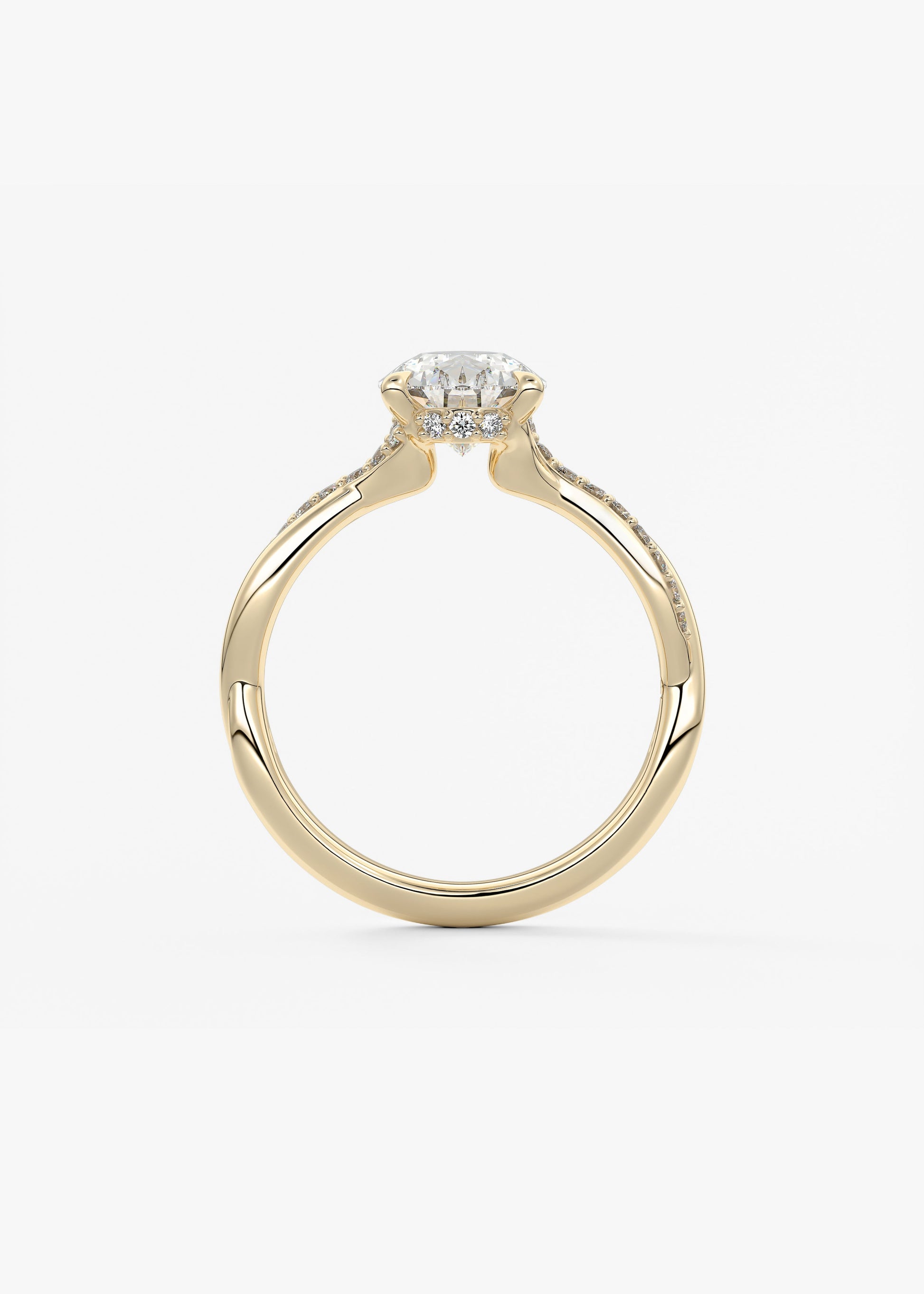 Oval Solitaire With Raised Basket Gallery Lab Grown Diamond Engagement Ring