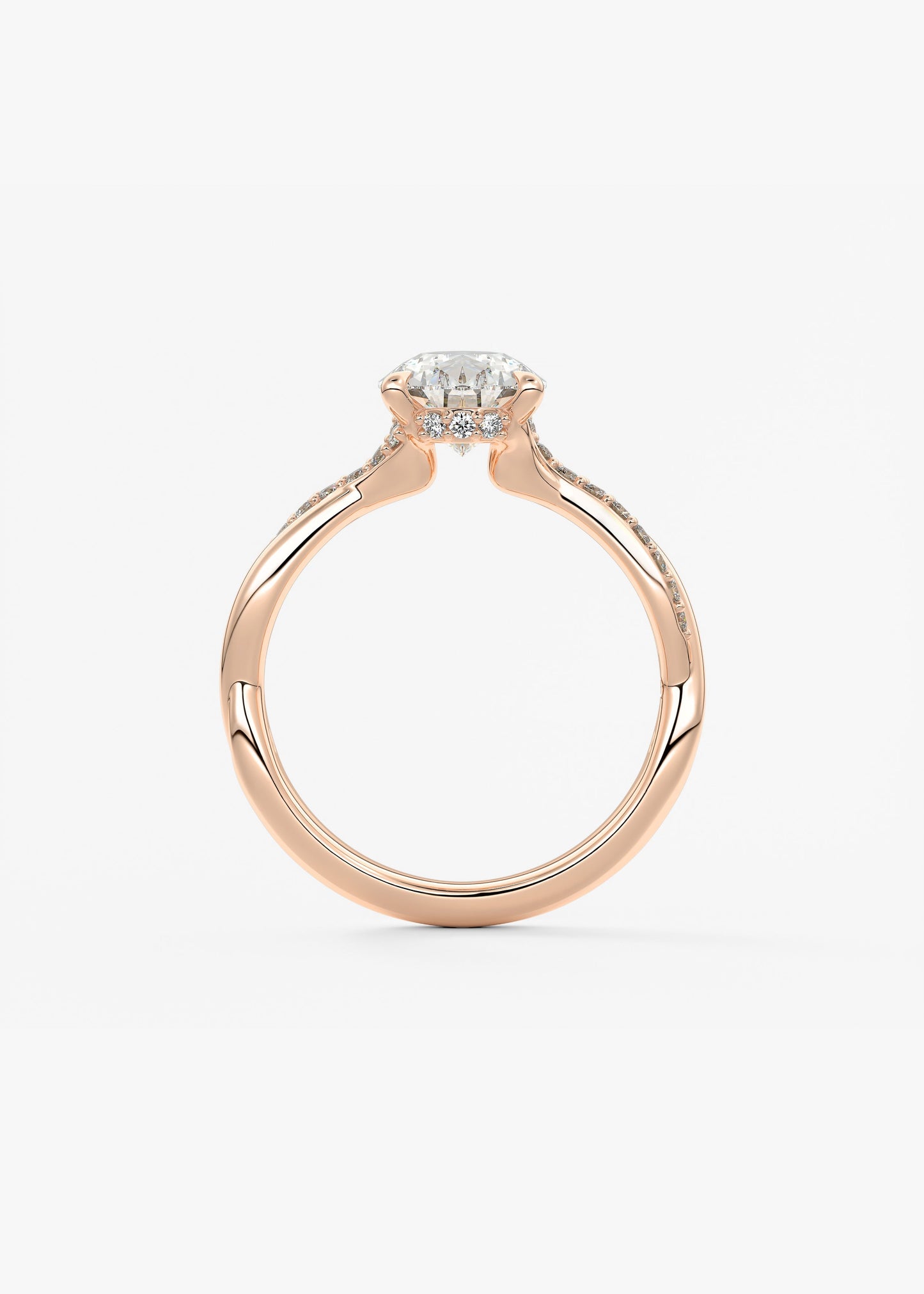 Oval Solitaire With Raised Basket Gallery Lab Grown Diamond Engagement Ring
