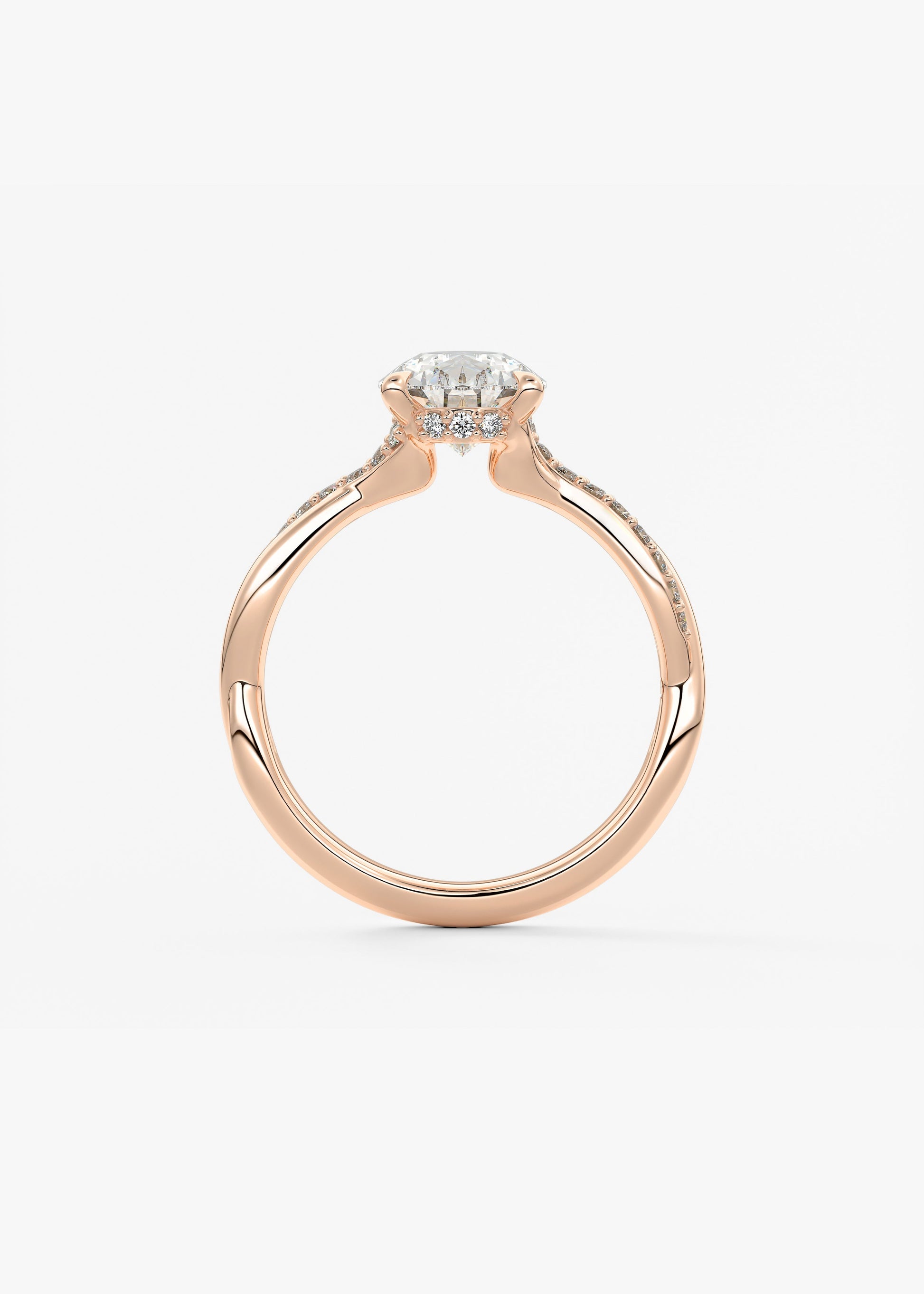 Oval Solitaire With Raised Basket Gallery Lab Grown Diamond Engagement Ring
