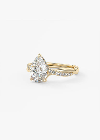 Oval Solitaire With Raised Basket Gallery Lab Grown Diamond Engagement Ring