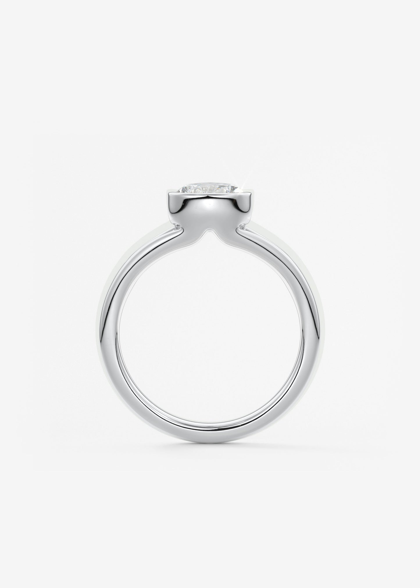 Oval Solitaire With Raised Basket Gallery Lab Grown Diamond Engagement Ring