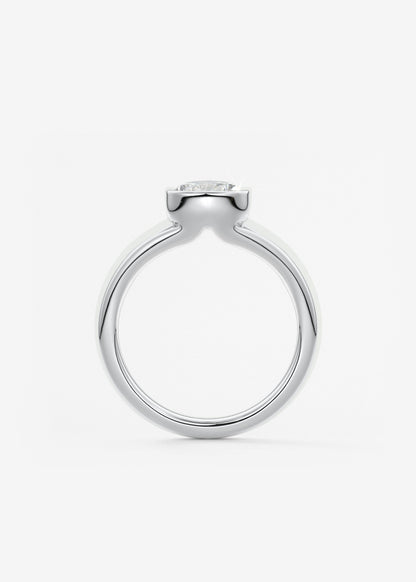 Oval Solitaire With Raised Basket Gallery Lab Grown Diamond Engagement Ring