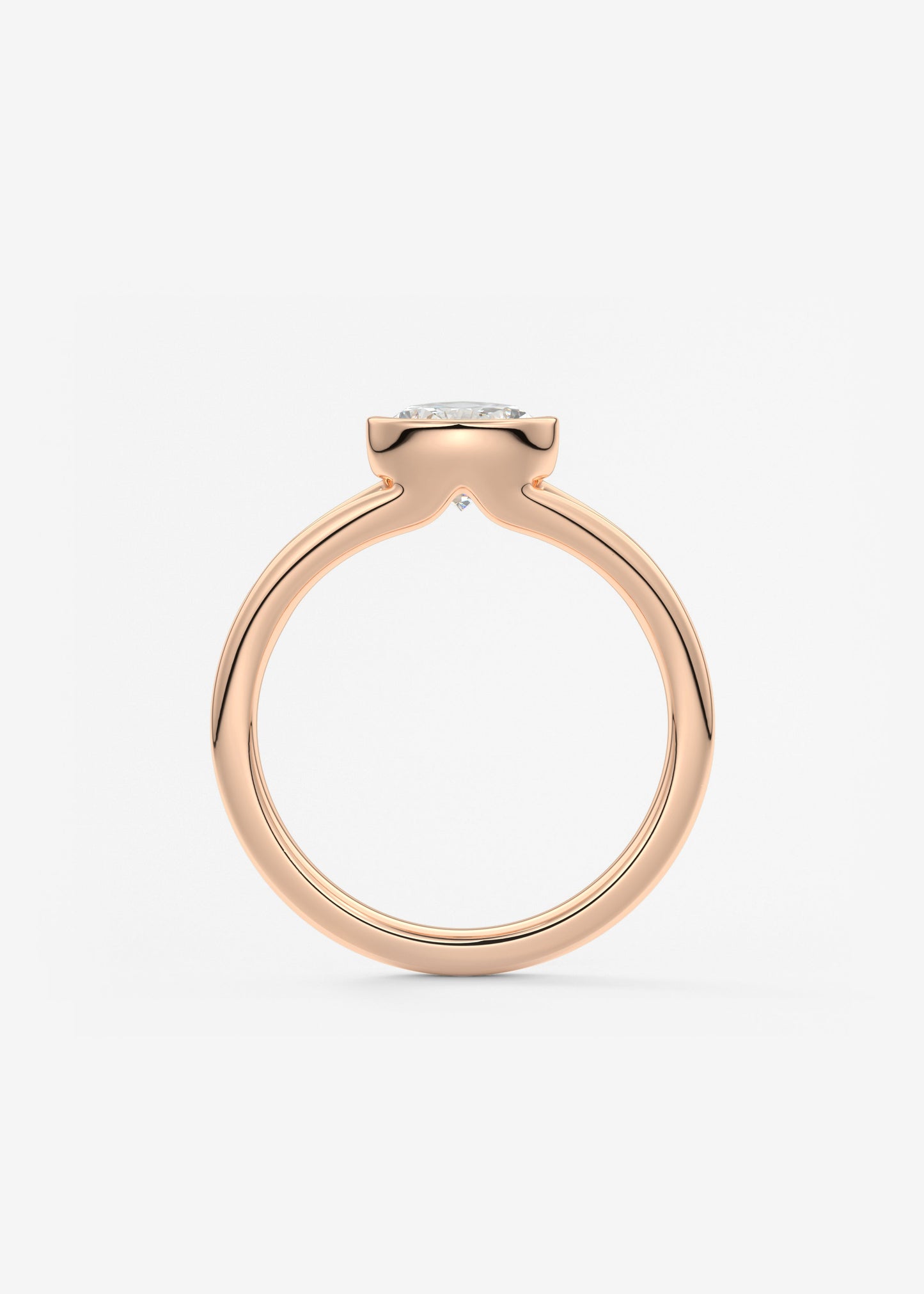 Oval Solitaire With Raised Basket Gallery Lab Grown Diamond Engagement Ring