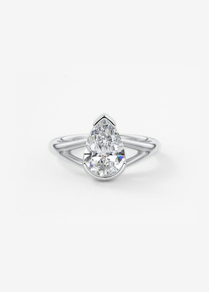 Oval Solitaire With Raised Basket Gallery Lab Grown Diamond Engagement Ring