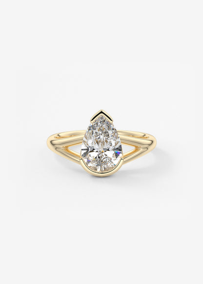 Oval Solitaire With Raised Basket Gallery Lab Grown Diamond Engagement Ring