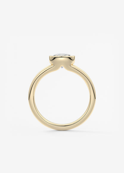 Oval Solitaire With Raised Basket Gallery Lab Grown Diamond Engagement Ring