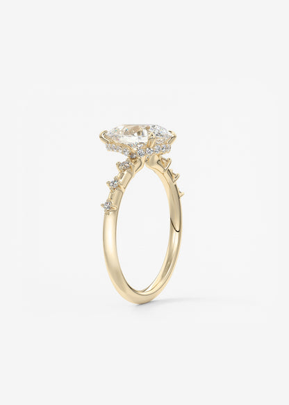 Oval Solitaire With Raised Basket Gallery Lab Grown Diamond Engagement Ring
