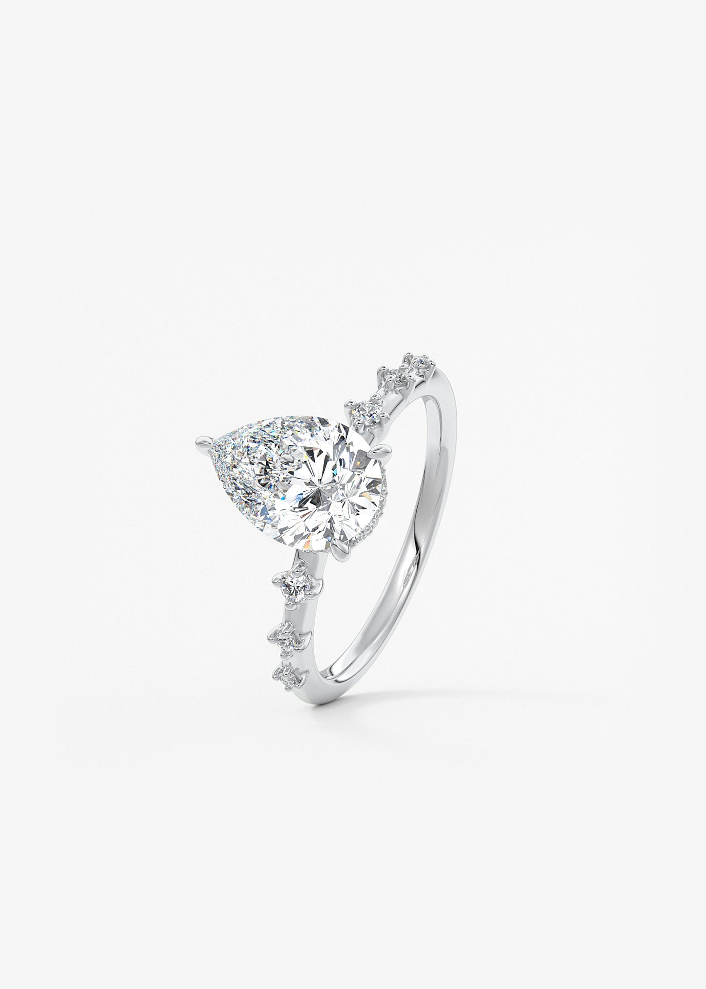 Oval Solitaire With Raised Basket Gallery Lab Grown Diamond Engagement Ring