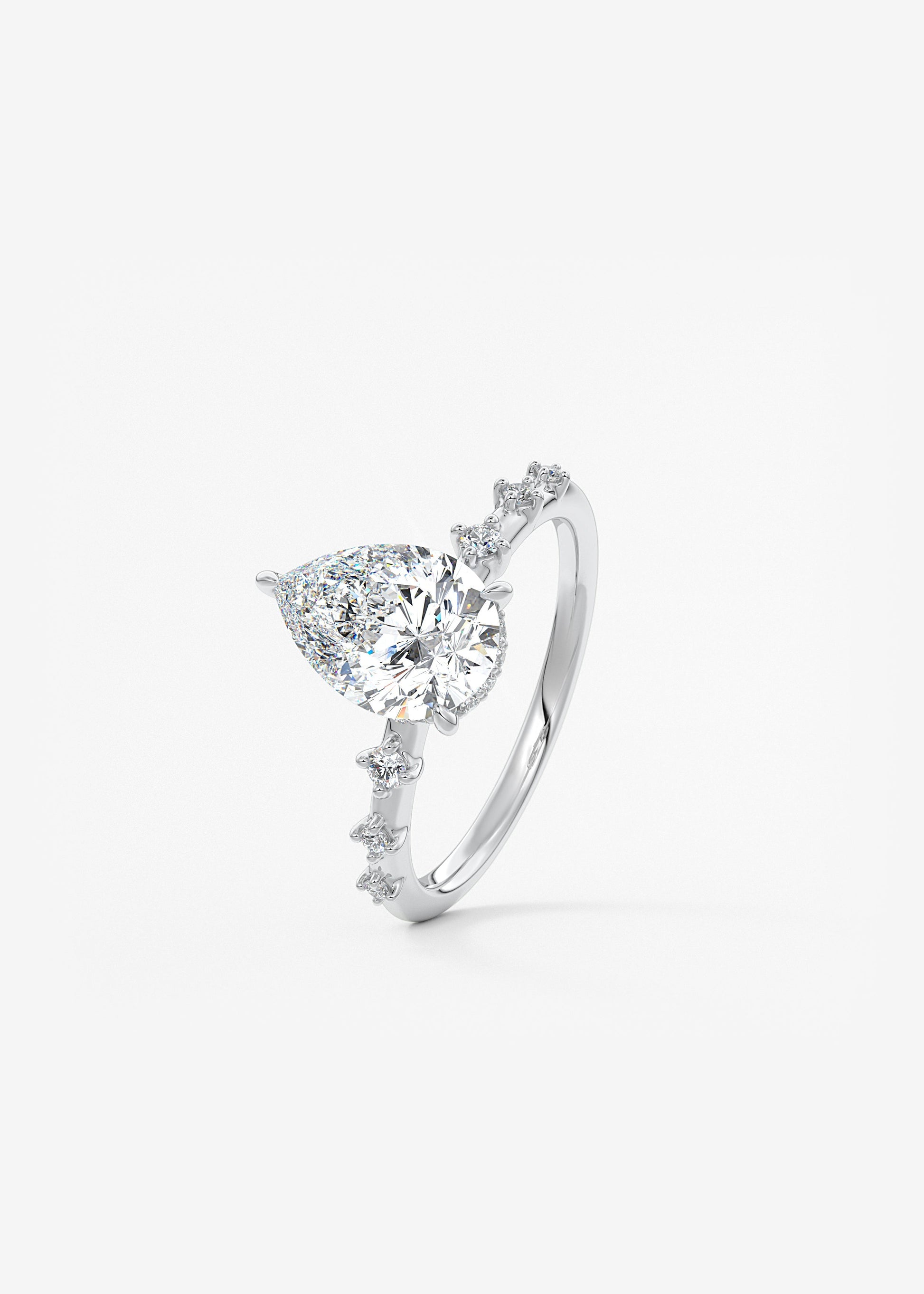 Oval Solitaire With Raised Basket Gallery Lab Grown Diamond Engagement Ring