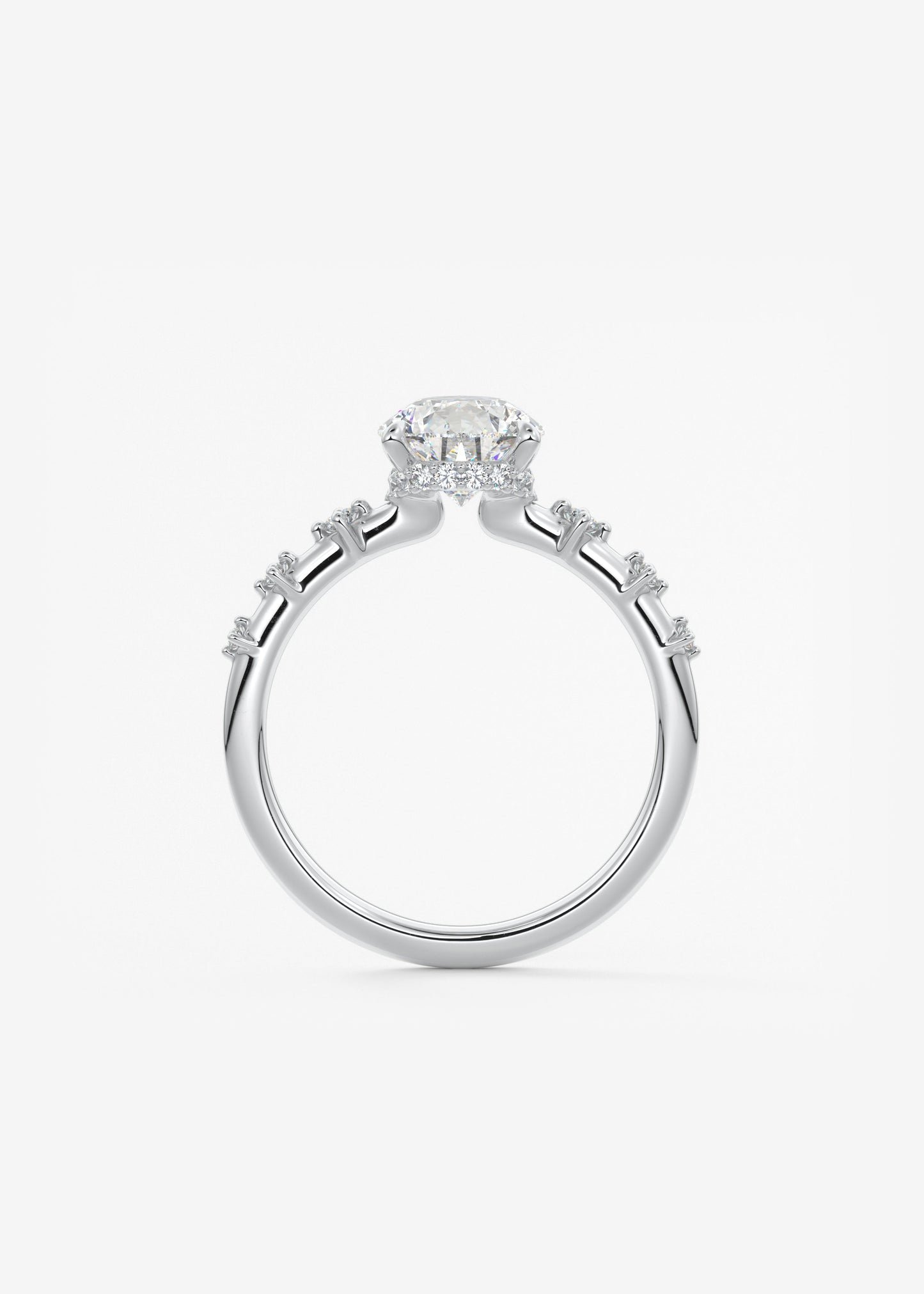 Oval Solitaire With Raised Basket Gallery Lab Grown Diamond Engagement Ring