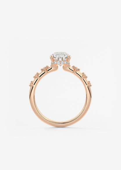 Oval Solitaire With Raised Basket Gallery Lab Grown Diamond Engagement Ring