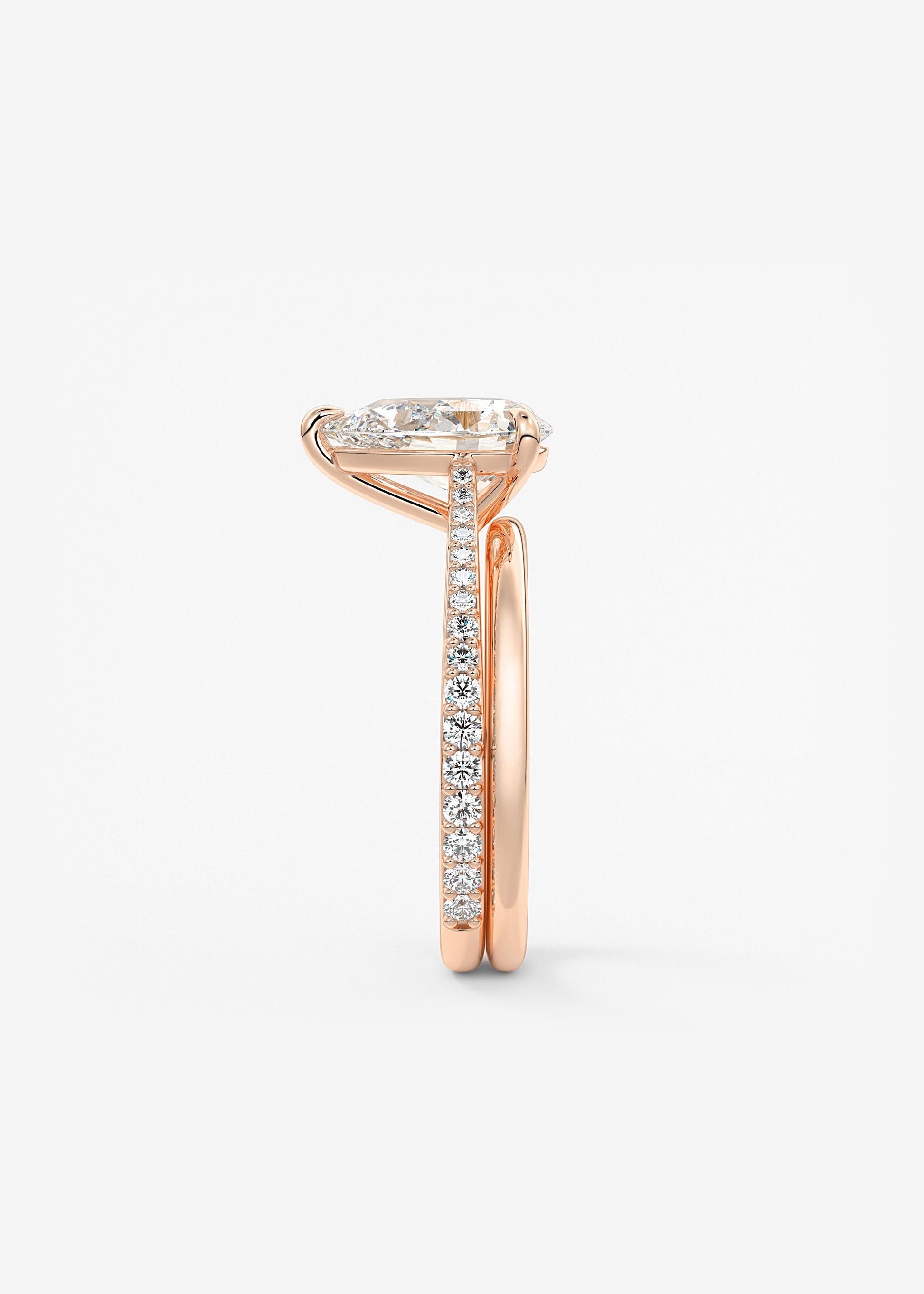 Oval Solitaire With Raised Basket Gallery Lab Grown Diamond Engagement Ring