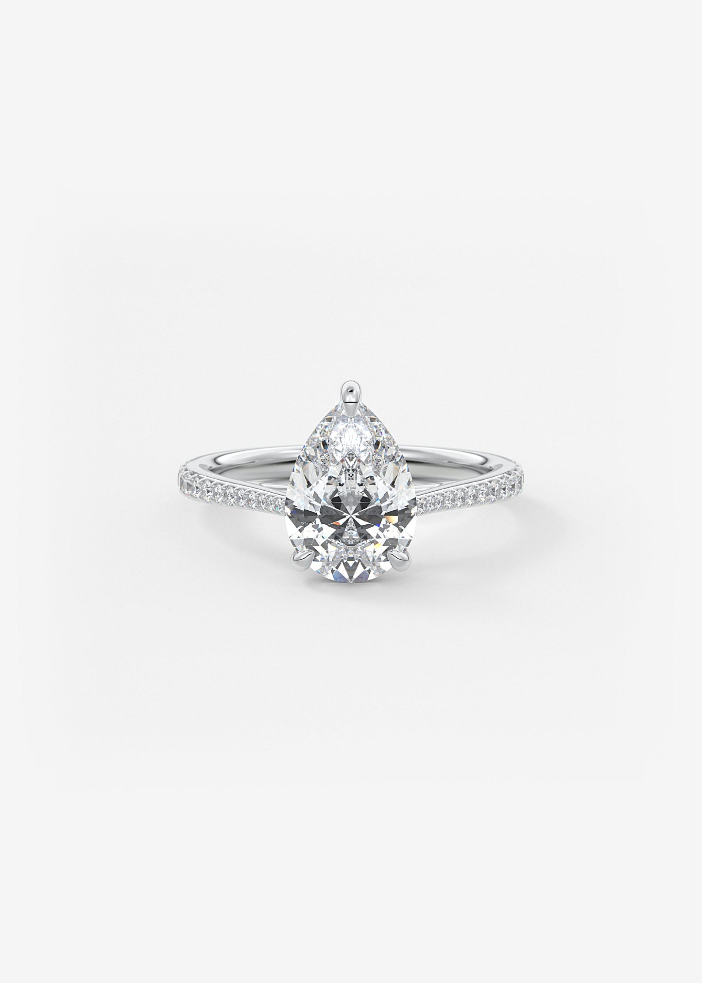 Oval Solitaire With Raised Basket Gallery Lab Grown Diamond Engagement Ring