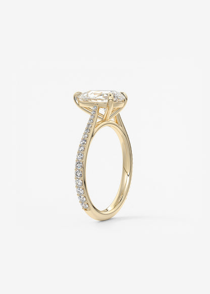 Oval Solitaire With Raised Basket Gallery Lab Grown Diamond Engagement Ring