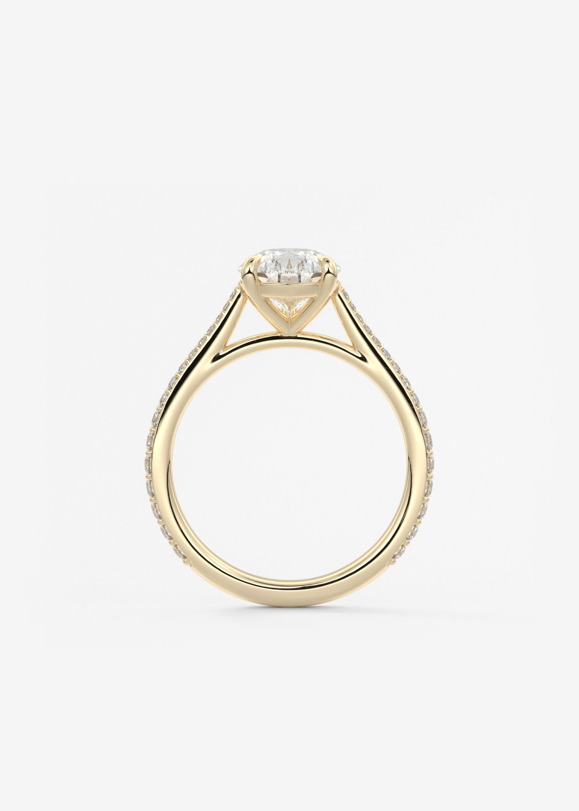 Oval Solitaire With Raised Basket Gallery Lab Grown Diamond Engagement Ring