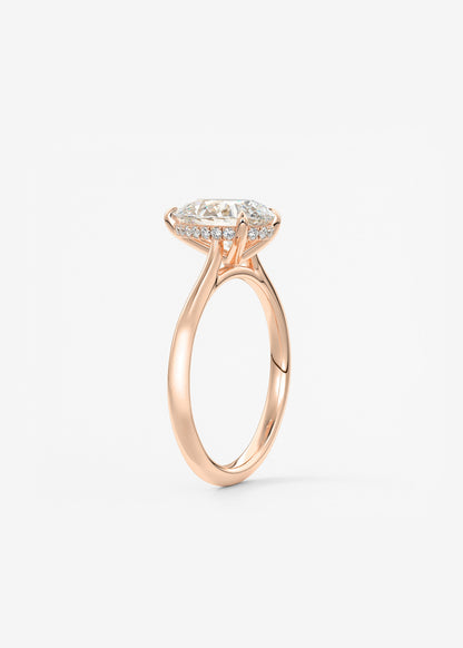 Oval Solitaire With Raised Basket Gallery Lab Grown Diamond Engagement Ring