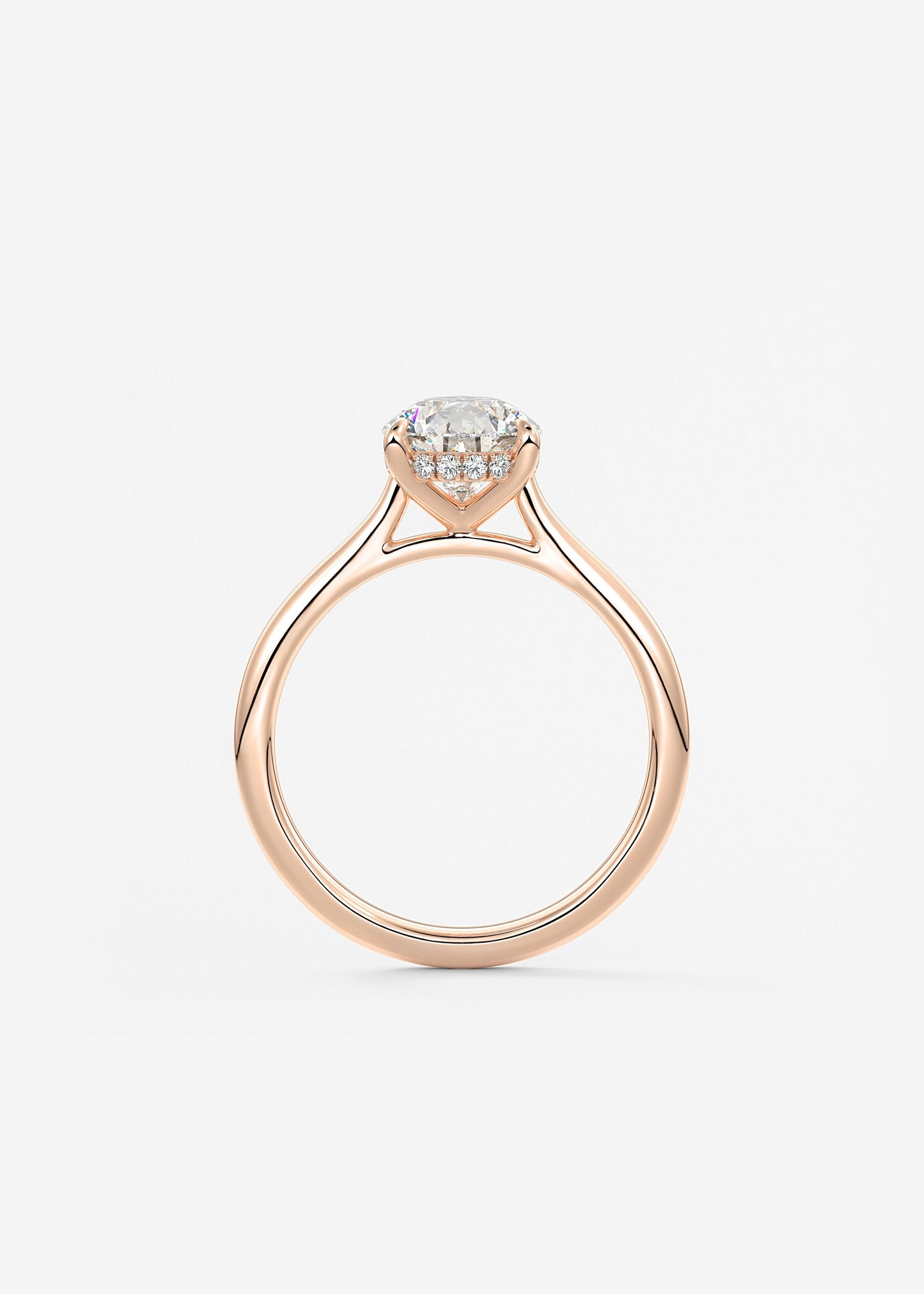 Oval Solitaire With Raised Basket Gallery Lab Grown Diamond Engagement Ring