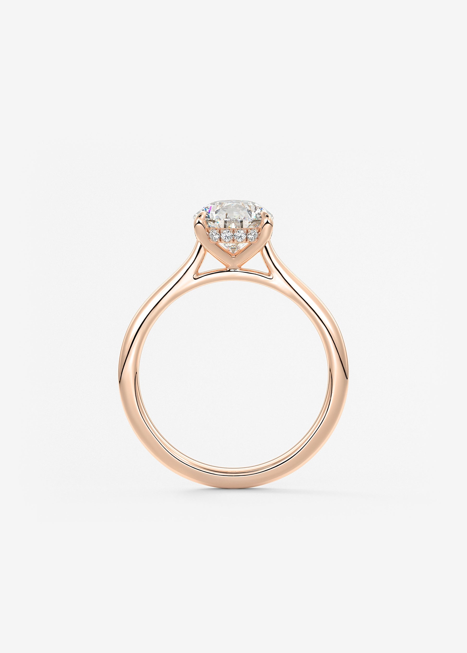 Oval Solitaire With Raised Basket Gallery Lab Grown Diamond Engagement Ring