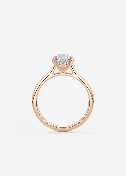 Oval Solitaire With Raised Basket Gallery Lab Grown Diamond Engagement Ring