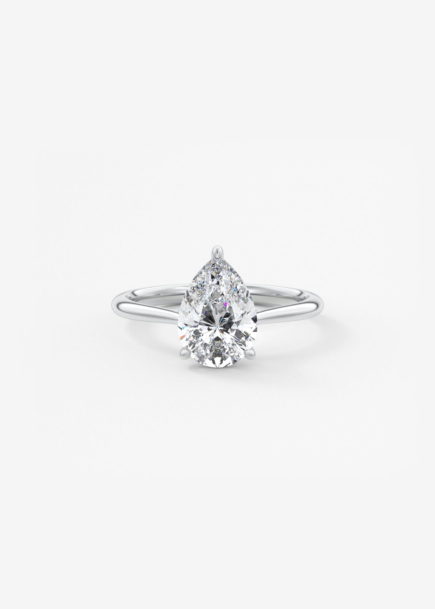 Oval Solitaire With Raised Basket Gallery Lab Grown Diamond Engagement Ring