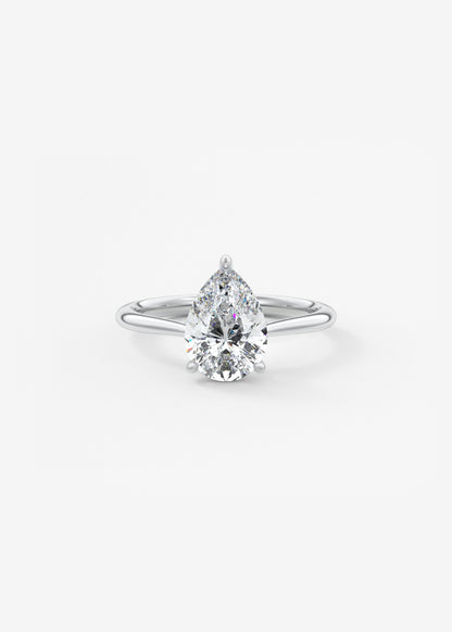 Oval Solitaire With Raised Basket Gallery Lab Grown Diamond Engagement Ring