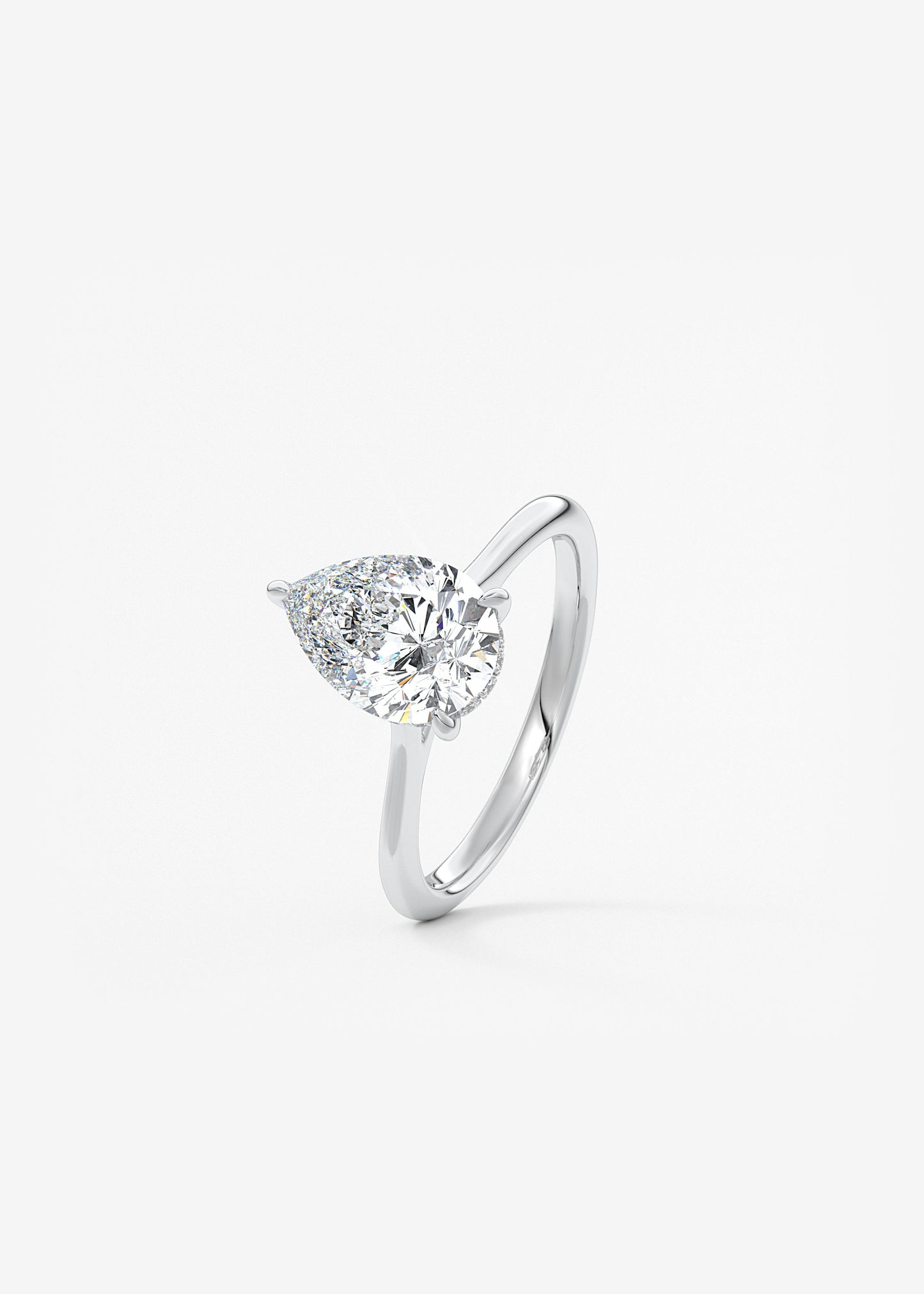 Oval Solitaire With Raised Basket Gallery Lab Grown Diamond Engagement Ring