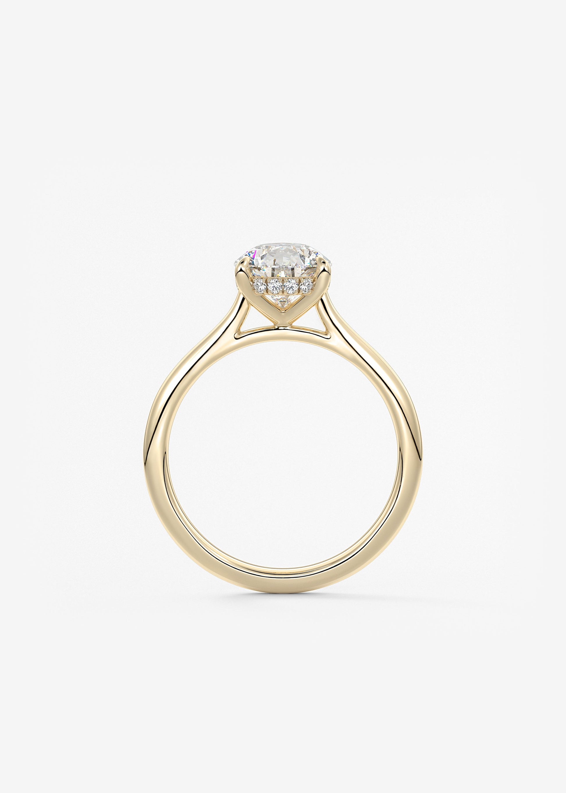 Oval Solitaire With Raised Basket Gallery Lab Grown Diamond Engagement Ring