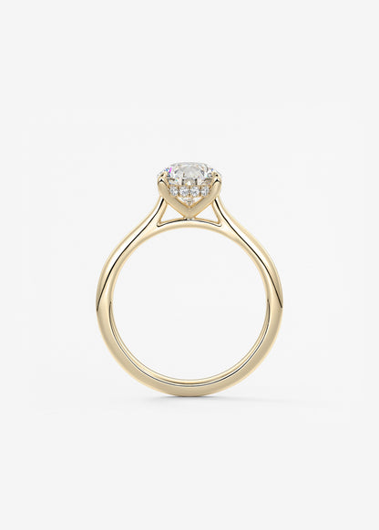 Oval Solitaire With Raised Basket Gallery Lab Grown Diamond Engagement Ring