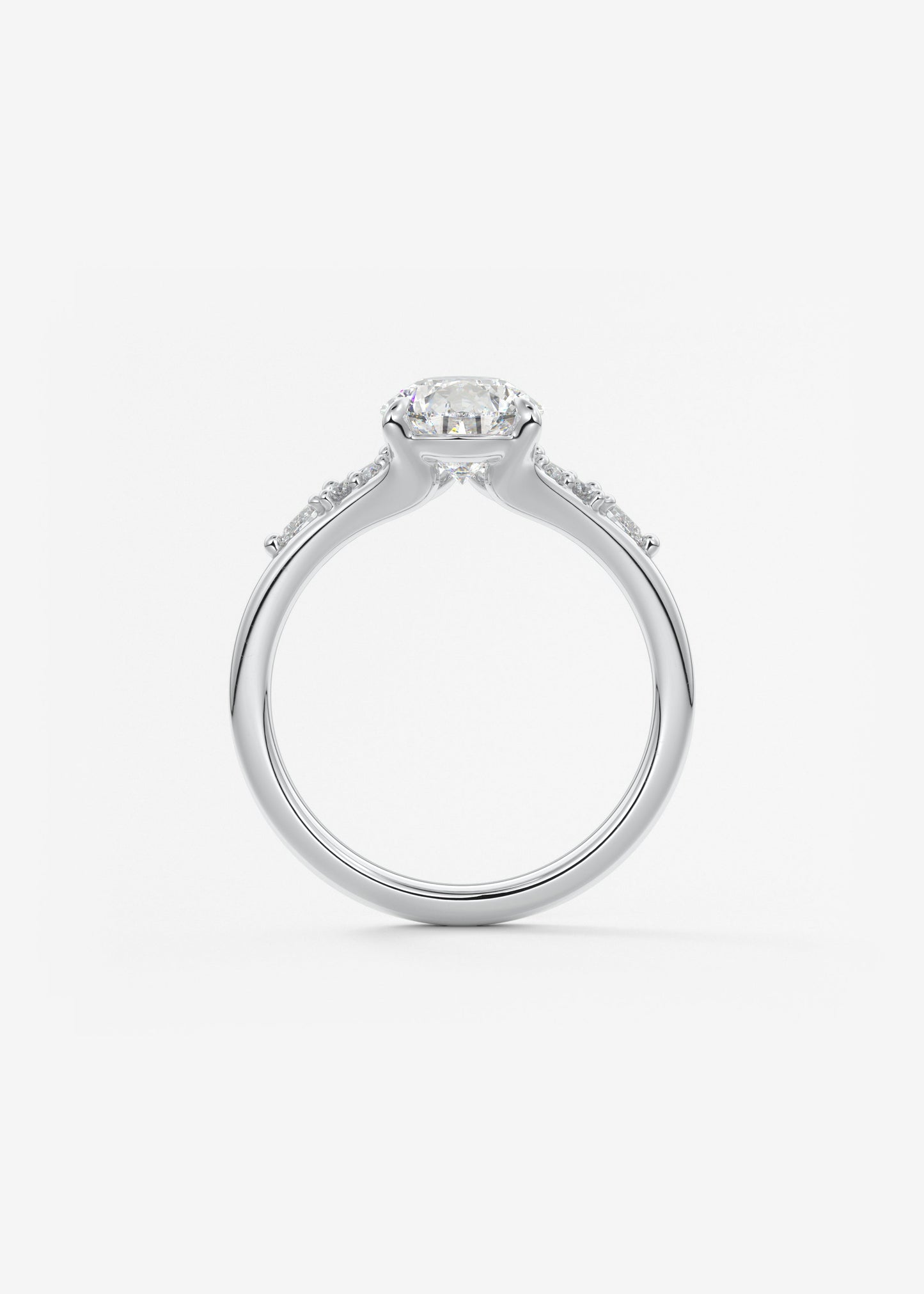 Oval Solitaire With Raised Basket Gallery Lab Grown Diamond Engagement Ring