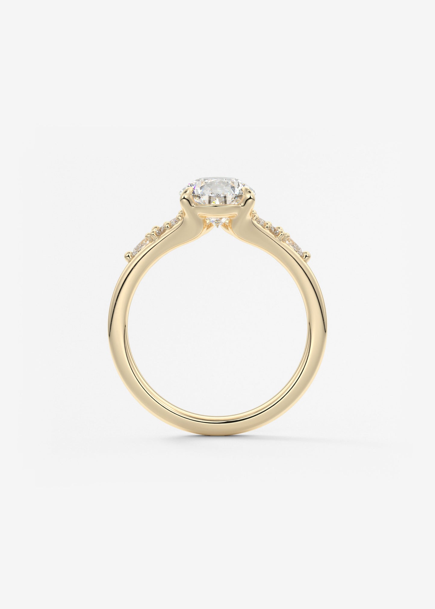 Oval Solitaire With Raised Basket Gallery Lab Grown Diamond Engagement Ring