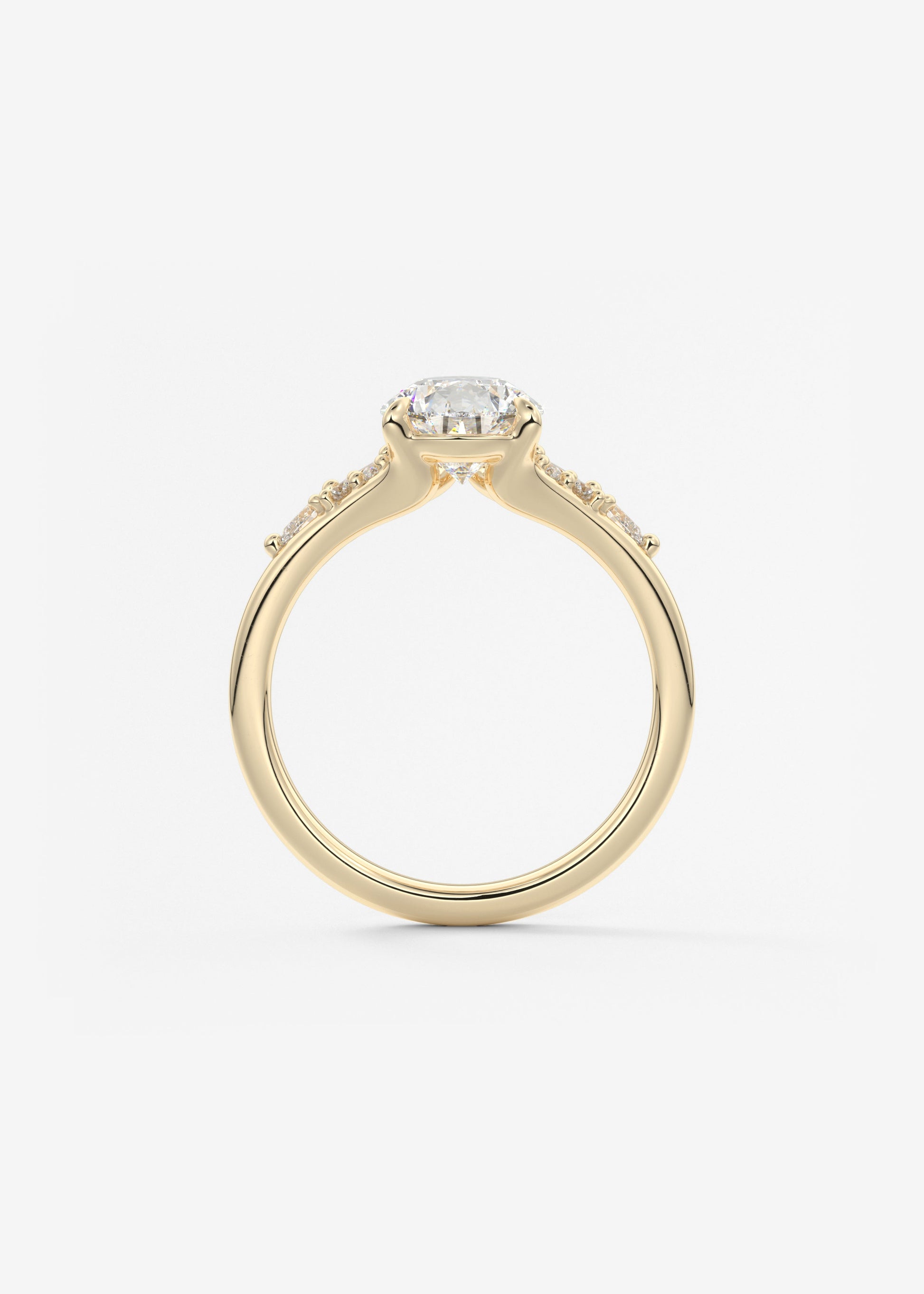 Oval Solitaire With Raised Basket Gallery Lab Grown Diamond Engagement Ring