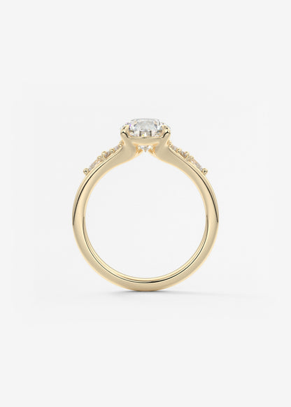 Oval Solitaire With Raised Basket Gallery Lab Grown Diamond Engagement Ring