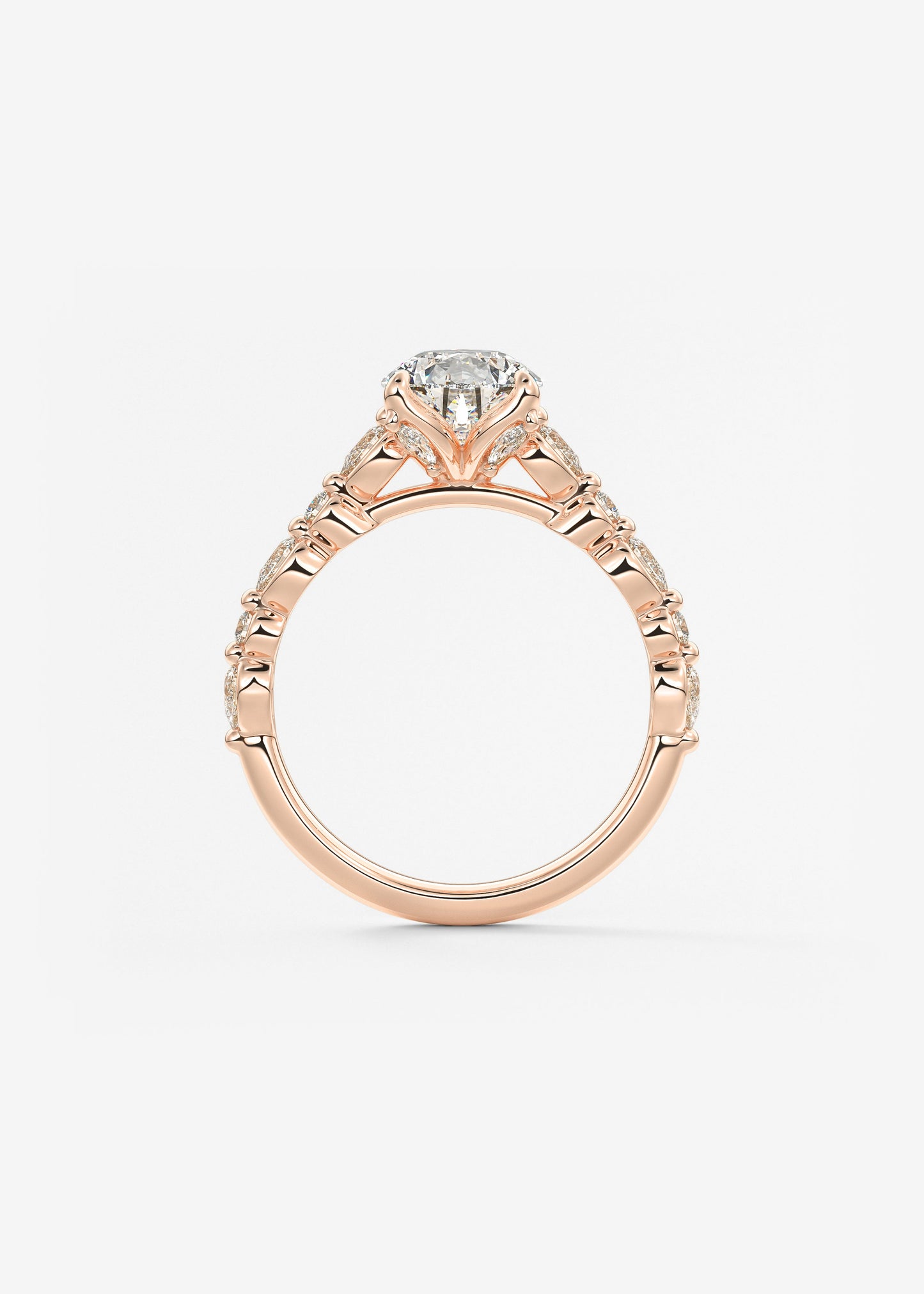 Oval Solitaire With Raised Basket Gallery Lab Grown Diamond Engagement Ring
